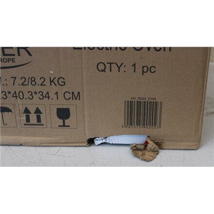 SALE OUT. , Adler Electric Oven , AD 6024 , 22 L , 1300 W , Black , DAMAGRED PACKAGING
