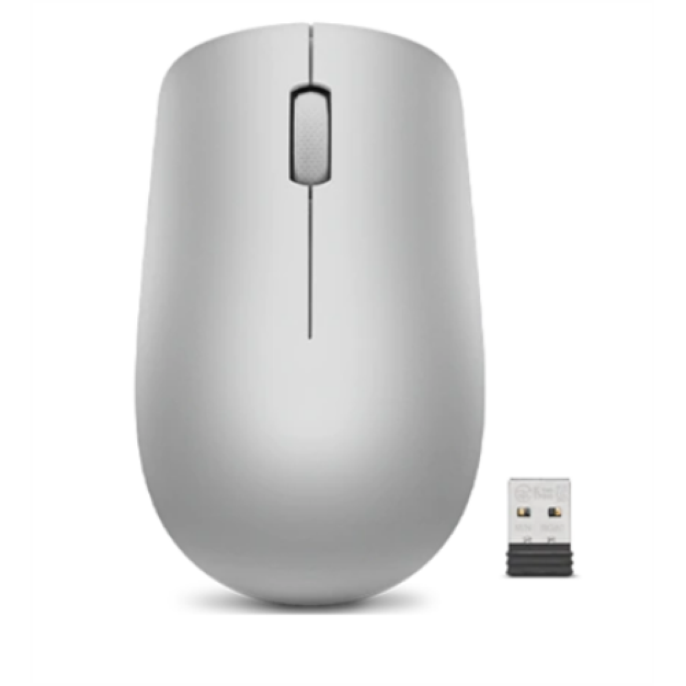 Lenovo , Wireless Mouse , 530 , Optical Mouse , 2.4 GHz Wireless via Nano USB , Platinum Grey , 1 year(s)
