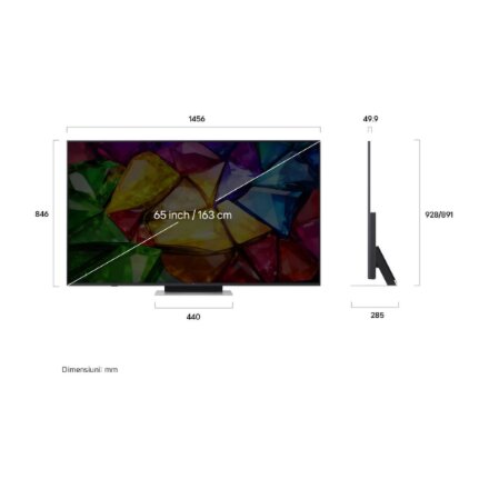 LG 4K evo AI Mini RGB TV , 65MRGB87B3B , 65 , Smart TV , webOS , UHD , Black