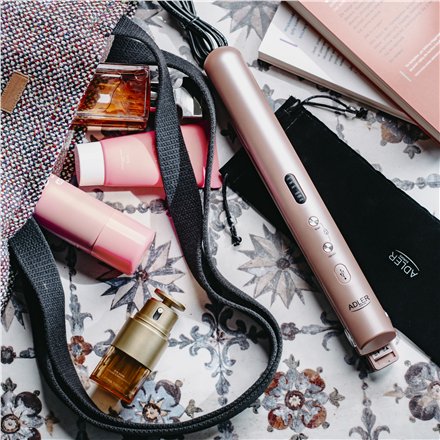 Adler Cordless Hair Straightener , AD 2327 , Ceramic heating system , Display LED , Temperature (min) 160 °C , Temperature (max) 220 °C , Pink