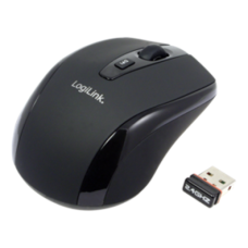 Logilink , 2.4GH wireless mini mouse with autolink , Maus optisch Funk 2.4 GHz , wireless , Black