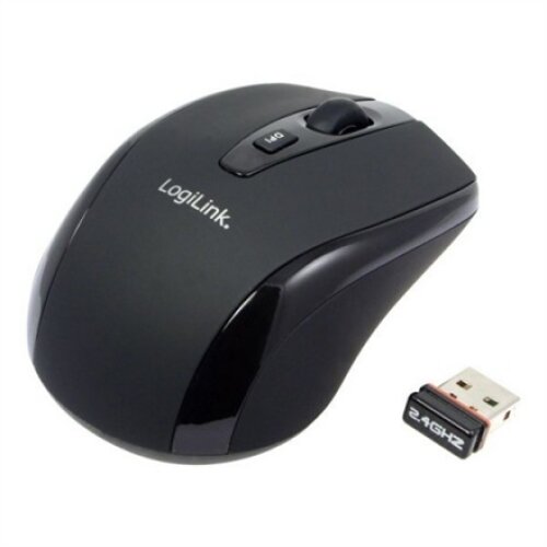 Logilink , Maus optisch Funk 2.4 GHz , wireless , 2.4GH wireless mini mouse with autolink , Black