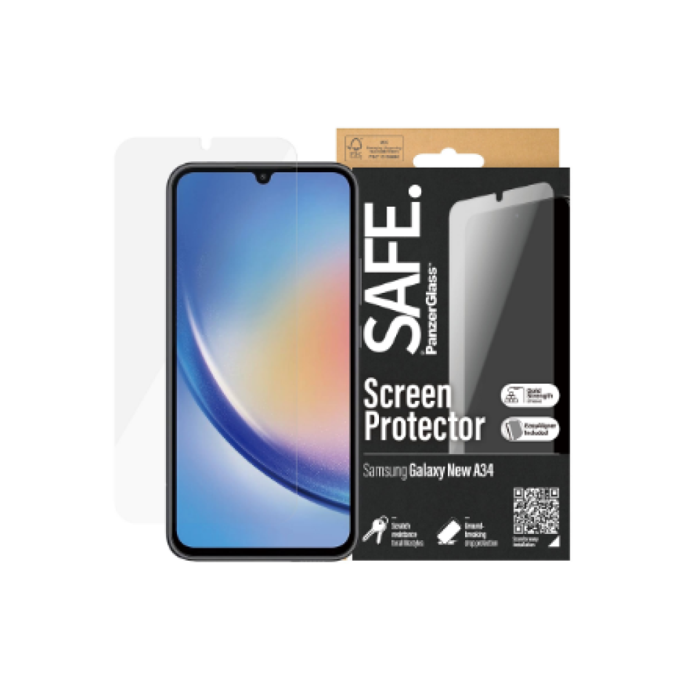 SAFE by PanzerGlass Screen Protector Samsung Galaxy A35 5G , Ultra-Wide Fit w EasyAligner , PanzerGlass