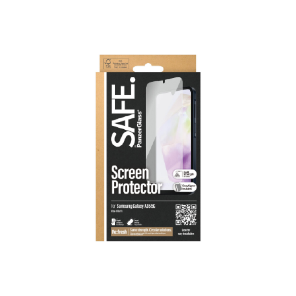 SAFE by PanzerGlass Screen Protector Samsung Galaxy A35 5G , Ultra-Wide Fit w EasyAligner , PanzerGlass