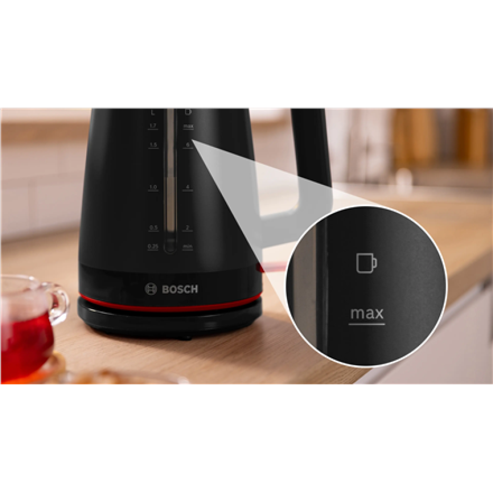 Bosch Kettle , TWK3M123 MyMoment , Electric , 2400 W , 1.7 L , Plastic , 360° rotational base , Black