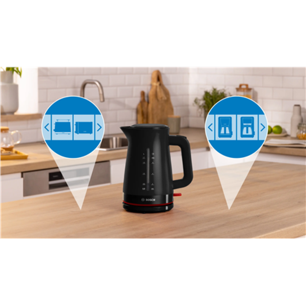 Bosch Kettle , TWK3M123 MyMoment , Electric , 2400 W , 1.7 L , Plastic , 360° rotational base , Black