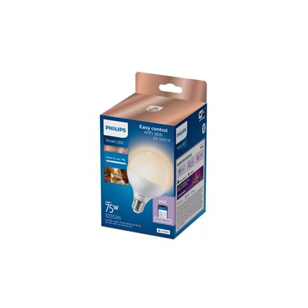 Philips Smart WFB 75W G95 827-65 TW 1PF/6 , E27 , 11 W , Warm to cool white light , Bluetooth, Wi-Fi
