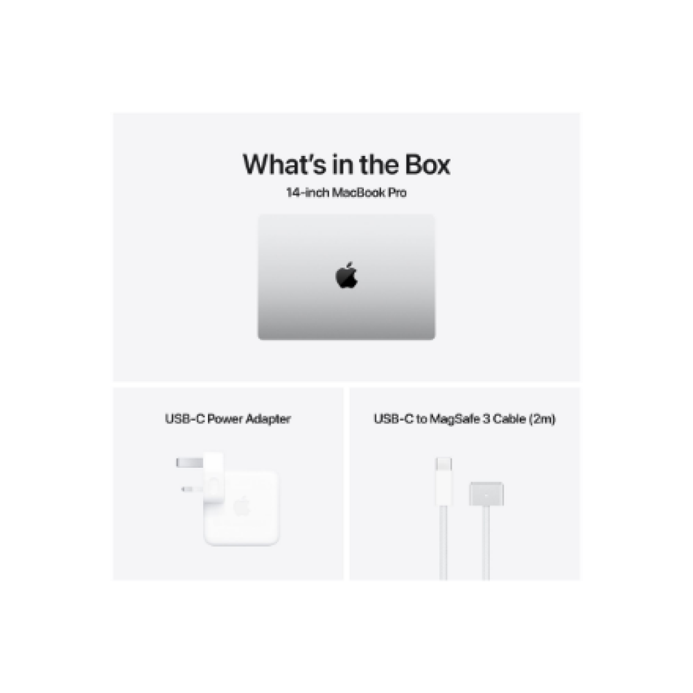 Apple MacBook , Pro , Silver , 14 , 3024 x 1964 pixels , Apple M4 Pro , 24 GB , Solid-state drive capacity 512 GB , Apple M4 Pro chip 12-core CPU/16-core GPU , macOS , 802.11ax , Bluetooth version 5.3 , Keyboard language English , Keyboard backlit , Warra