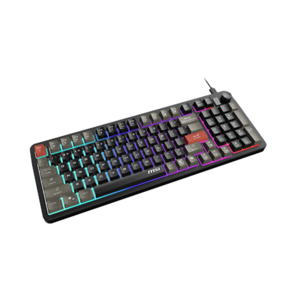 MSI FORGE GK110 US , Gaming keyboard , Wired , US , Black , USB 2.0 , Membrane