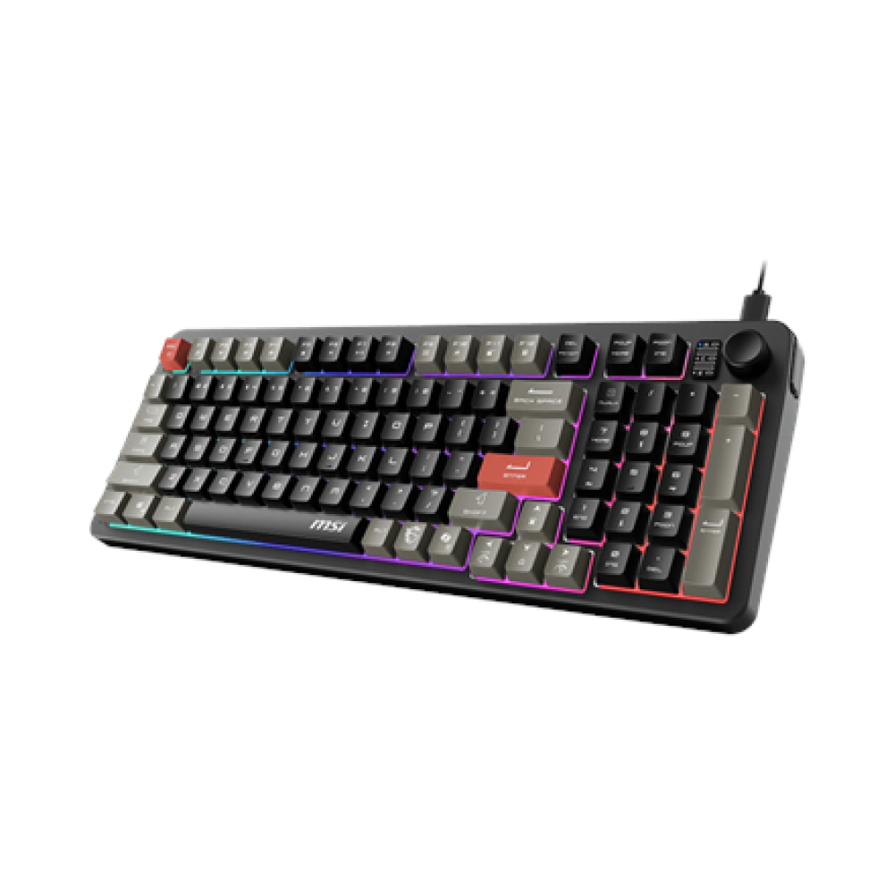 MSI FORGE GK110 US , Gaming keyboard , Wired , US , Black , USB 2.0 , Membrane