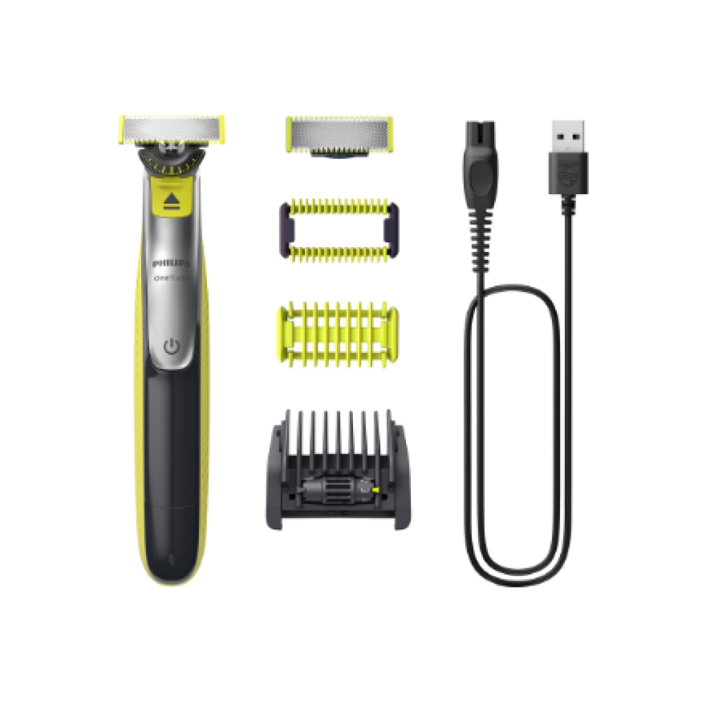 Philips , Face and Body Shaver , QP2834/20 OneBlade 360 , Operating time (max) 60 min , Wet & Dry , Lithium Ion , Black/Green