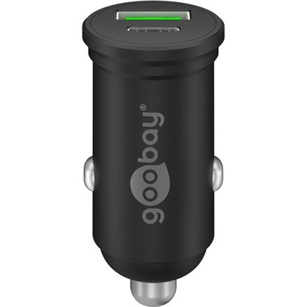 Goobay Dual-USB Car Fast Charger USB-C PD (Power Delivery), 45 W , 61739