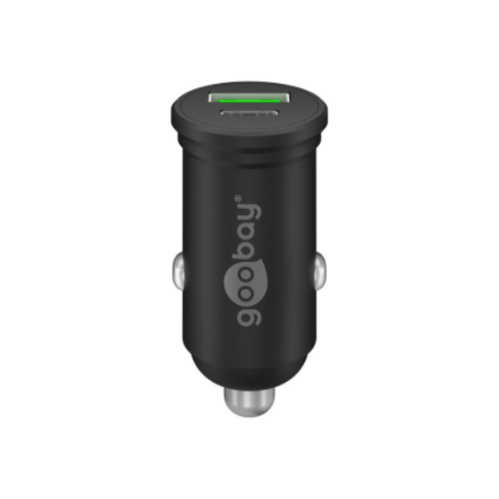 Goobay Dual-USB Car Fast Charger USB-C PD (Power Delivery), 45 W , 61739
