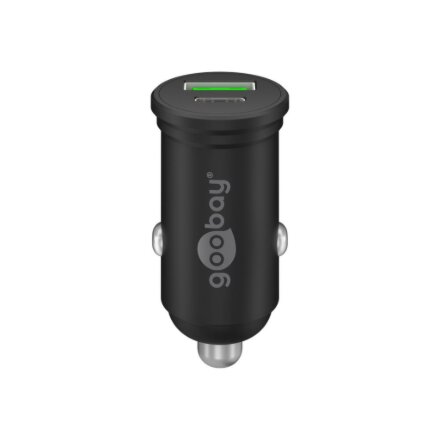 Goobay Dual-USB Car Fast Charger USB-C PD (Power Delivery), 45 W , 61739
