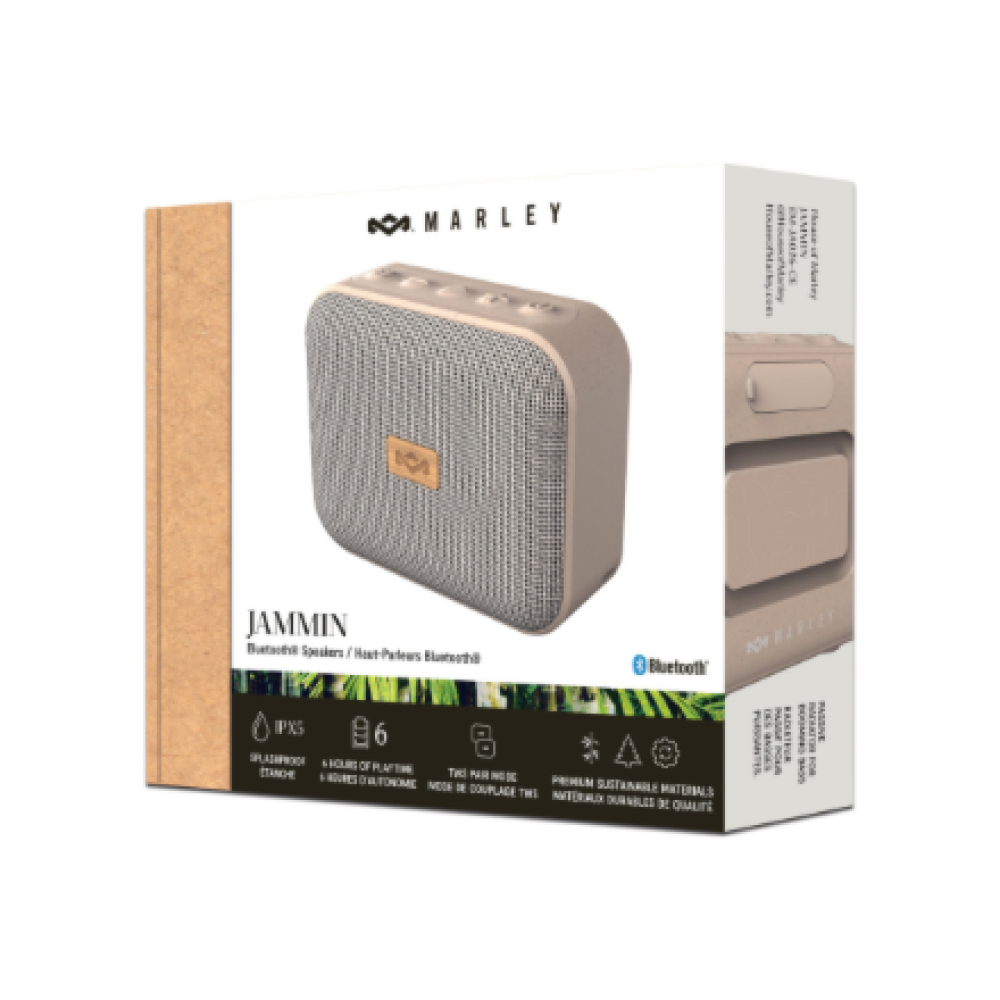 Marley Speaker , Jammin , Waterproof , Bluetooth , Cream , Portable , Wireless connection