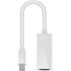 Goobay White , Mini DisplayPort/HDMI adapter cable 1.1 , 51729 , Mini DisplayPort male , HDMI female (Type A)