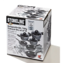 Stoneline , Ceramic Cookware Set of 14 , 15710 , 3 pans; 3 pots; 3 lids , Black , Lid included