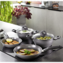 Stoneline , Ceramic Cookware Set of 14 , 15710 , 3 pans; 3 pots; 3 lids , Black , Lid included