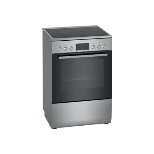Bosch , Cooker , HKR39A250U , Hob type Vitroceramic , Oven type Electric , Stainless steel , Width 60 cm , Depth 60 cm , Electronic ignition , Grilling , LED , Energy efficiency class A , 66 L