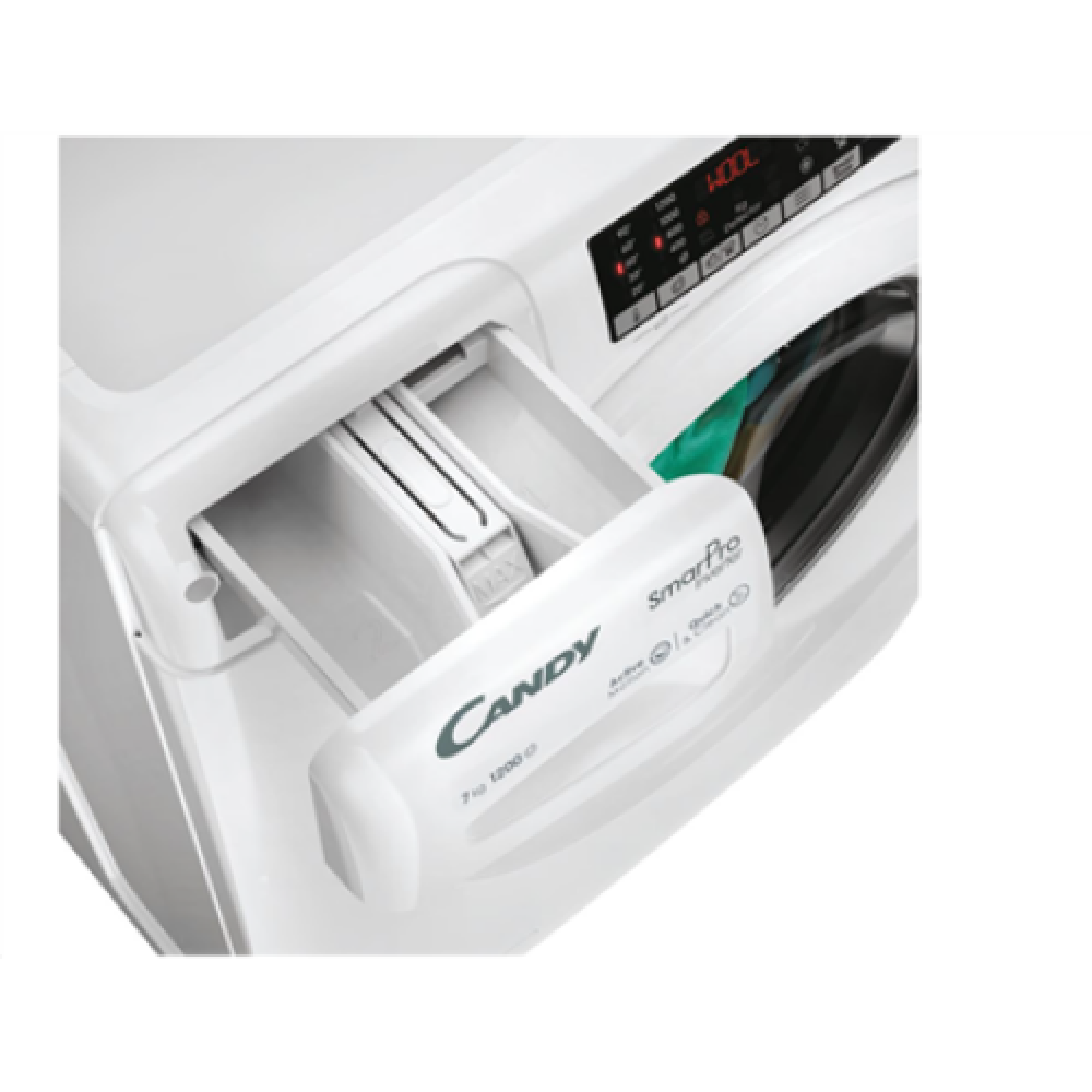 Candy , Washing Machine , CO4 274TWM6/1-S , Energy efficiency class A , Front loading , Washing capacity 7 kg , 1200 RPM , Depth 45 cm , Width 60 cm , Display , LCD , Wi-Fi , White