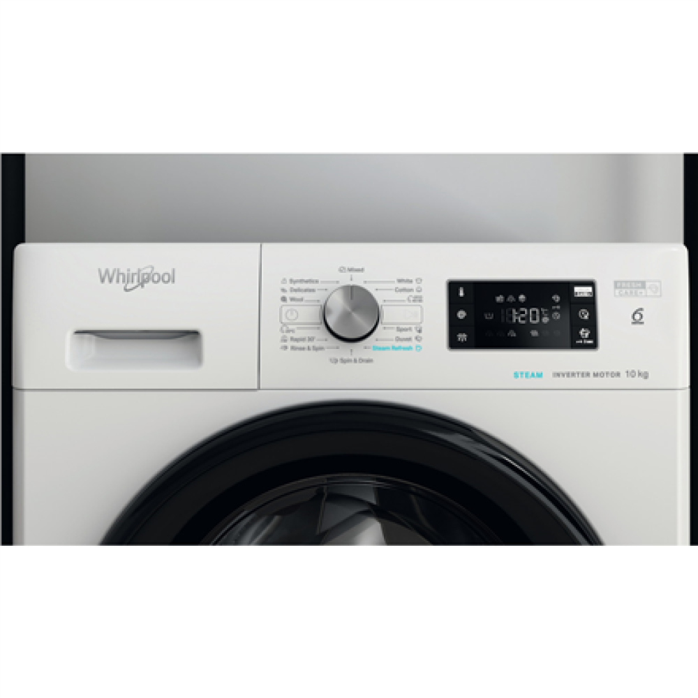 Whirlpool Washing machine , FFB 10469 BV EE , Energy efficiency class A , Front loading , Washing capacity 10 kg , 1351 RPM , Depth 60.5 cm , Width 59.5 cm , Display , LED , White