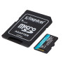 Kingston , Canvas Go! Plus , 256 GB , microSD , Flash memory class Class 10, UHS-I, U3, V30, A2