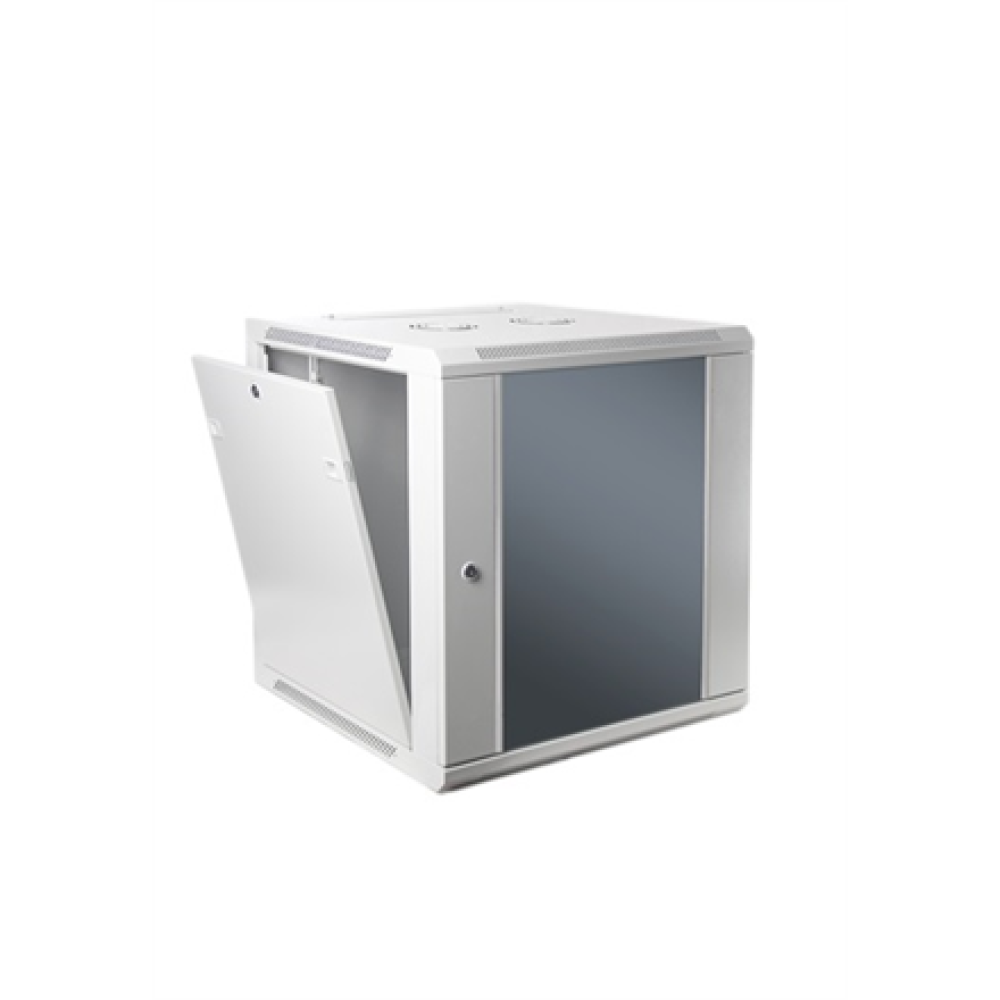SOMI Networks , 27U, 19″ Network Wall Cabinet , 27U-60/45FPC , Gray , With Front Glass Doors; Unassembled , Depth: 45 cm