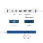Hyper HyperDrive Flex 9 Port Dual 4K HDMI Dock, White/Blue , HD4103BUGL , HDMI ports quantity 2