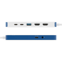 Hyper HyperDrive Flex 9 Port Dual 4K HDMI Dock, White/Blue , HD4103BUGL , HDMI ports quantity 2