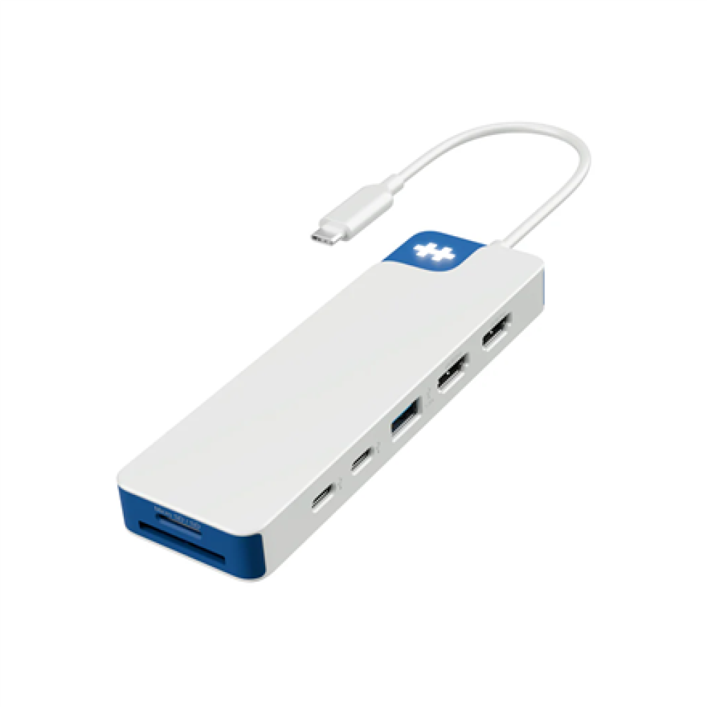 Hyper HyperDrive Flex 9 Port Dual 4K HDMI Dock, White/Blue , HD4103BUGL , HDMI ports quantity 2