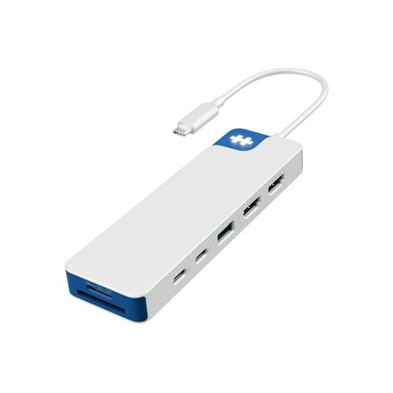 Hyper HyperDrive Flex 9 Port Dual 4K HDMI Dock, White/Blue , HD4103BUGL , HDMI ports quantity 2