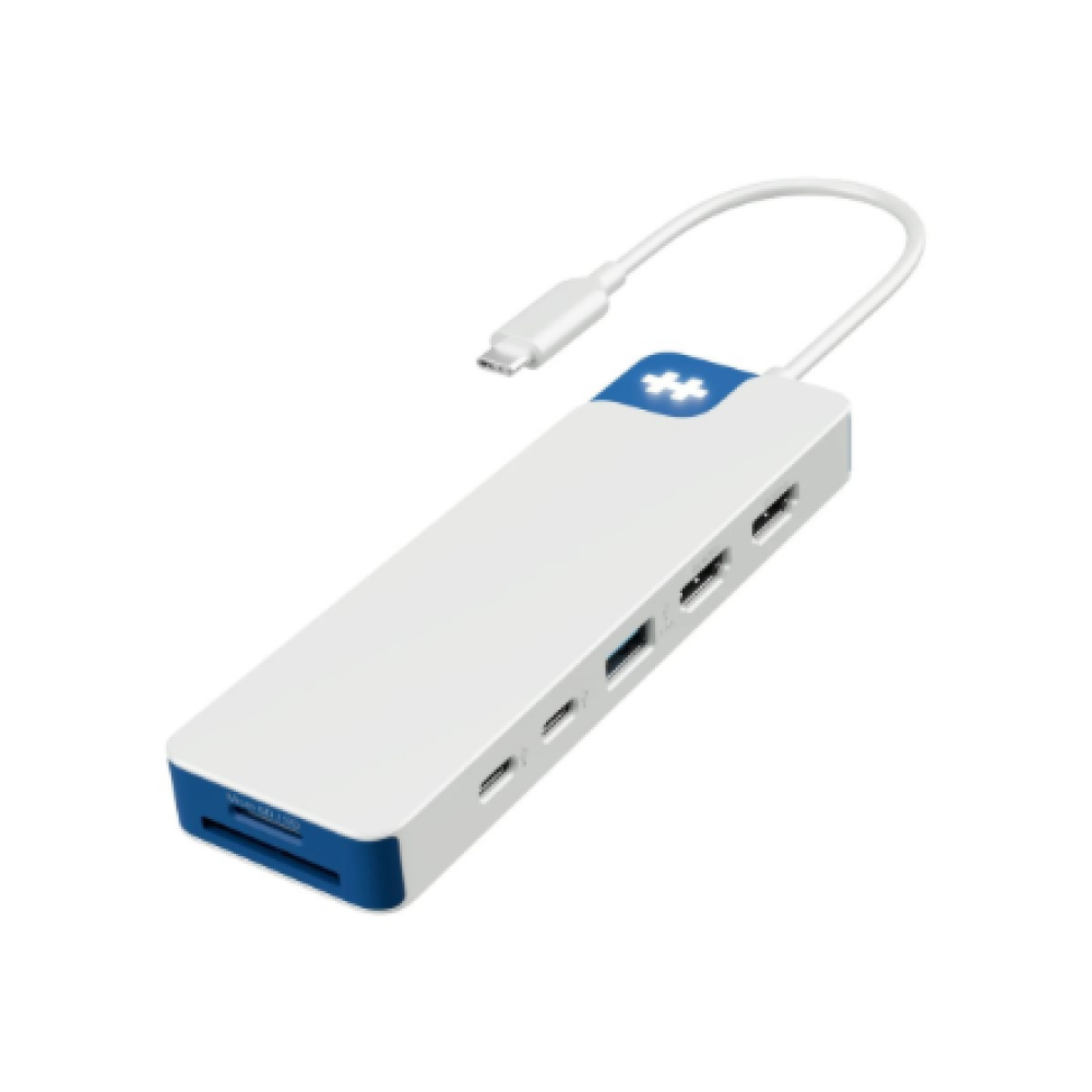Hyper HyperDrive Flex 9 Port Dual 4K HDMI USB-C Hub, Blue , Hyper