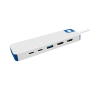 Hyper HyperDrive Flex 9 Port Dual 4K HDMI Dock, White/Blue , HD4103BUGL , HDMI ports quantity 2