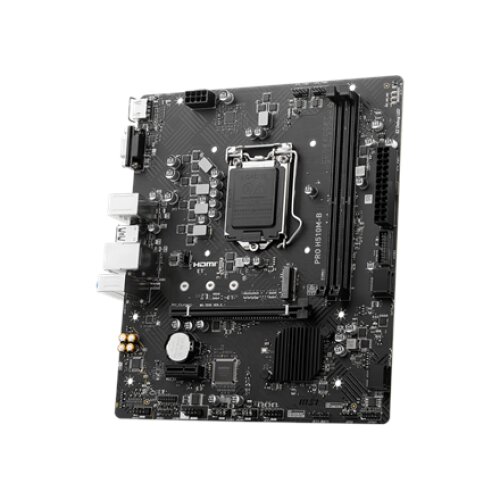 MSI , PRO H510M-B , Processor family Intel , Processor socket LGA1200 , DDR4 DIMM , Memory slots 2 , Supported hard disk drive interfaces SATA, M.2 , Number of SATA connectors 4 , Chipset Intel H470 , mATX