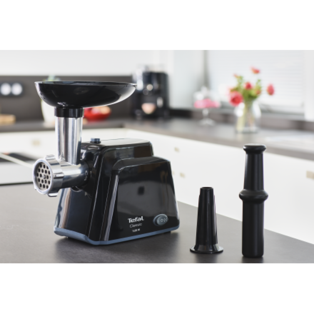 TEFAL Meat Grinder , NE1088 , Stainless Steel/Black , 300 W , Number of speeds 1 , Throughput (kg/min) 1.7