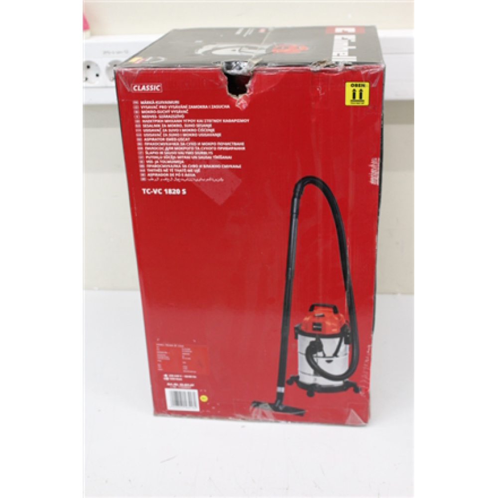 SALE OUT. Vacuum cleaner EINHELL TH-VC 1820 S, power 1.25 kW, working pressure 180 mbar, capacity 20 l , Einhell DAMAGED PACKAGING