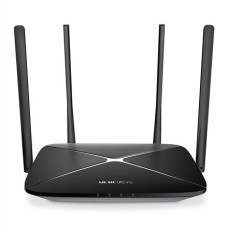 Mercusys , AC1300 Wireless Dual Band Gigabit Router , AC12G , 802.11ac , 867 Mbit/s , 10/100/1000 Mbit/s , Ethernet LAN (RJ-45) ports 3 , Mesh Support No , MU-MiMO Yes , No mobile broadband , Antenna type 4xFixed , No