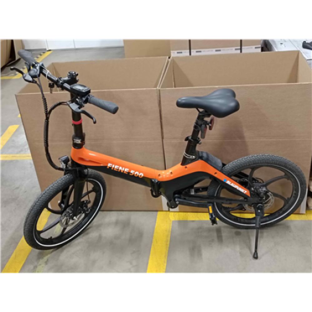 SALE OUT. Blaupunkt Fiene 500 E-Bike, 20“, Orange/Black, USED, DAMAGED WIRE OF FRONT LIGHT, SCRATCHED, DIRTY, WITHOUT ORIGINAL PACKAGING AND MANUALS Blaupunkt Fiene 500, E-Bike, Motor power 250 W, Wheel size 20 , Warranty 3 month(s), Orange/Black