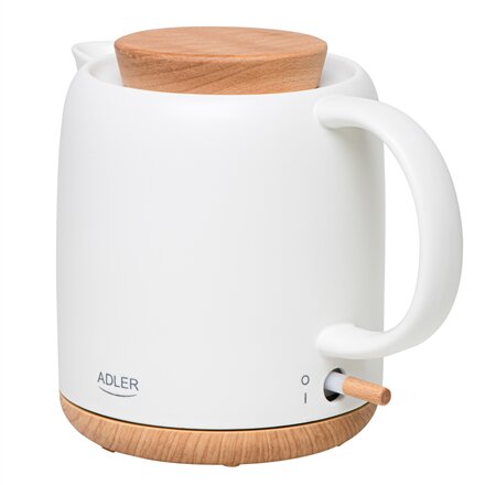 Adler Electric Kettle , AD 1304 , Electric , 1200 W , 1 L , Ceramic , 360° rotational base , White