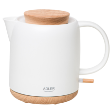 Adler Electric Kettle , AD 1304 , Electric , 1200 W , 1 L , Ceramic , 360° rotational base , White