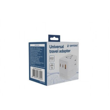 Gembird Universal travel power adapter , TPA-1A2C20-01-W , Travel Adapter , 20 W