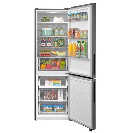 Midea Refrigerator , MDRB548MME46 , Energy efficiency class E , Free standing , Combi , Height 186 cm , No Frost system , Fridge net capacity 271 L , Freezer net capacity 130 L , 35 dB , Grey