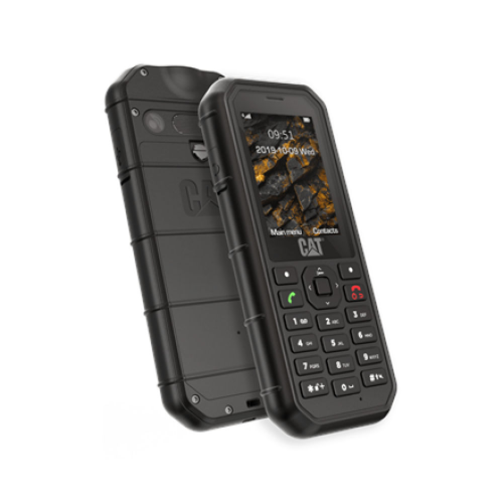 CAT , B26 , Black , 2.4 , TFT , 8 MB , 8 MB , Dual SIM , Bluetooth , 2.1 , Main camera 2 MP , 1500 mAh