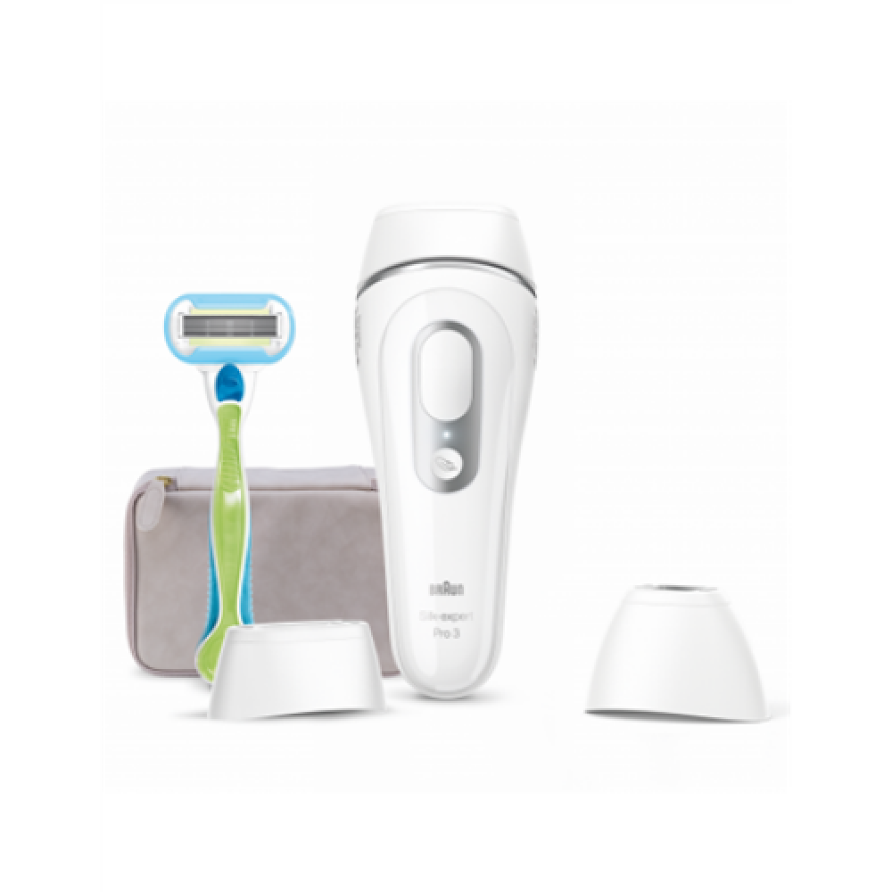 Braun , Epilator , PL3133 Silk-expert Pro 3 IPL , Bulb lifetime (flashes) 300.000 , Number of power levels 3 , Silver/White