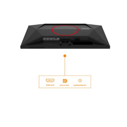 AOC , 24G4HRE , 24 , Fast IPS , FHD , 16:9 , 200 Hz , 0.5 ms , 1920 x 1080 pixels , 300 cd/m² , HDMI ports quantity 2 , Black