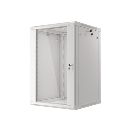 Lanberg , Rack cabinet 19 wall-mount 18U/600x600 (flat pack) , WF01-6618-10S , Grey