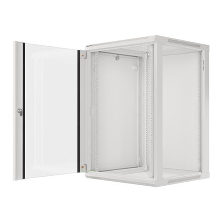 Lanberg , Rack cabinet 19 wall-mount 18U/600x600 (flat pack) , WF01-6618-10S , Grey