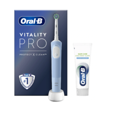 Oral-B , Vitality Pro Protect X Clean , Electric Toothbrush + Toothpaste , Rechargeable , For adults , Number of brush heads included 1 , Number of teeth brushing modes 3 , Blue