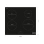 Bosch , Hob , PUE611BB5E , Induction , Number of burners/cooking zones 4 , Touch , Timer , Black