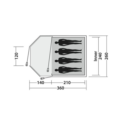 Easy Camp , Tent , Blazar 400 , 4 person(s)